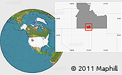 Satellite Location Map of ZIP code 83301, highlighted country, highlighted state