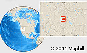 Shaded Relief Location Map of ZIP code 83301