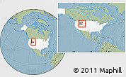 Savanna Style Location Map of ZIP code 83442, highlighted country, highlighted state, within the entire country, hill shading