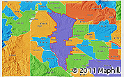 Political 3D Map of ZIP code 83607
