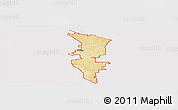 Physical Panoramic Map of ZIP code 83607, cropped outside