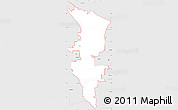 Silver Style Simple Map of ZIP code 83607