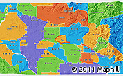 Political 3D Map of ZIP code 83669