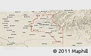 Shaded Relief Panoramic Map of ZIP codes starting with 837