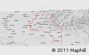 Silver Style Panoramic Map of ZIP codes starting with 837