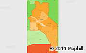 Political Shades Simple Map of ZIP codes starting with 837