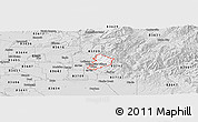 Silver Style Panoramic Map of ZIP code 83702