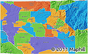 Political 3D Map of ZIP code 83713