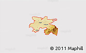 Physical 3D Map of ZIP code 83801, cropped outside