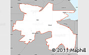 Gray Simple Map of ZIP code 83801