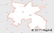 Silver Style Simple Map of ZIP code 83801, cropped outside