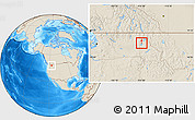 Shaded Relief Location Map of ZIP code 83815