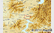 Physical Map of ZIP code 83815