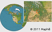 Satellite Location Map of ZIP code 83854