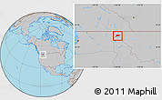 Gray Location Map of ZIP code 83864