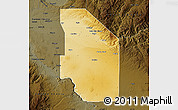 Physical Map of Ada County, darken