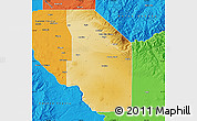 Physical Map of Ada County, political outside