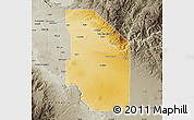 Physical Map of Ada County, semi-desaturated