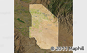 Satellite Map of Ada County, darken