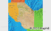 Satellite Map of Ada County, political outside