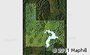 Satellite Map of Bonner County, darken