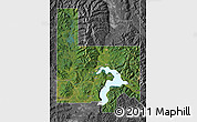 Satellite Map of Bonner County, desaturated