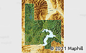 Satellite Map of Bonner County, physical outside
