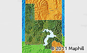 Satellite Map of Bonner County, political outside