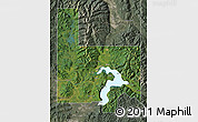 Satellite Map of Bonner County, semi-desaturated