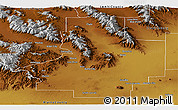 Physical Panoramic Map of Butte County