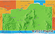 Political 3D Map of Cassia County