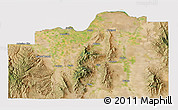 Satellite 3D Map of Cassia County, cropped outside