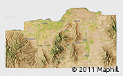 Satellite 3D Map of Cassia County, single color outside