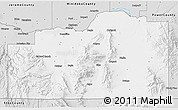 Silver Style 3D Map of Cassia County
