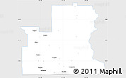 Silver Style Simple Map of Franklin County, single color outside