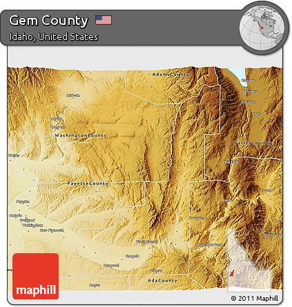 Physical 3D Map of Gem County