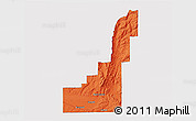 Political 3D Map of Gem County, single color outside