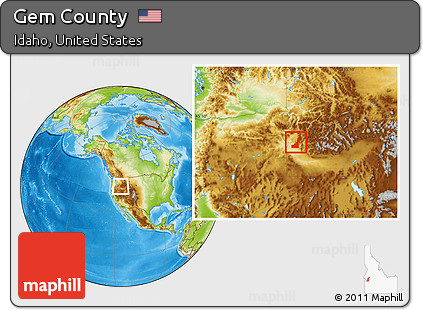Physical Location Map of Gem County