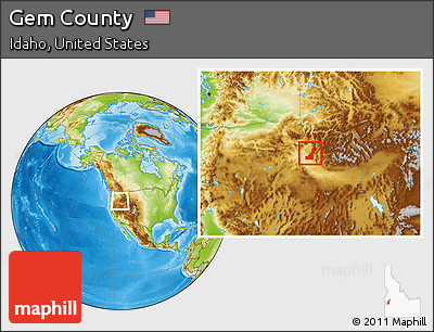 Physical Location Map of Gem County