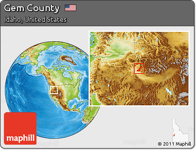 Physical Location Map of Gem County