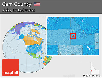 Political Location Map of Gem County