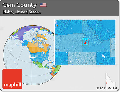 Political Location Map of Gem County