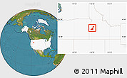 Satellite Location Map of Gem County, highlighted country