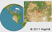 Satellite Location Map of Gem County