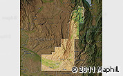 Satellite Map of Gem County, darken