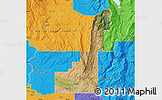 Satellite Map of Gem County, political outside