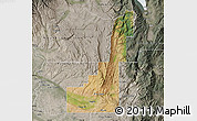 Satellite Map of Gem County, semi-desaturated