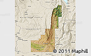 Satellite Map of Gem County, shaded relief outside