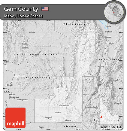 Silver Style Map of Gem County