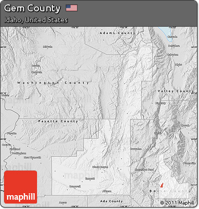 Silver Style Map of Gem County